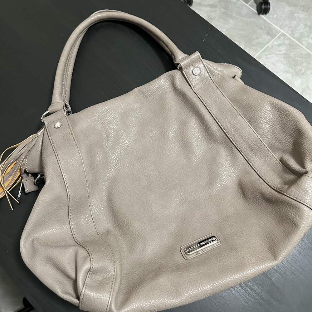 Steve Madden tan Leather Tote Bag